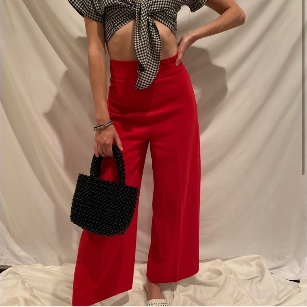 ZARA BLACK VELVET PANTS